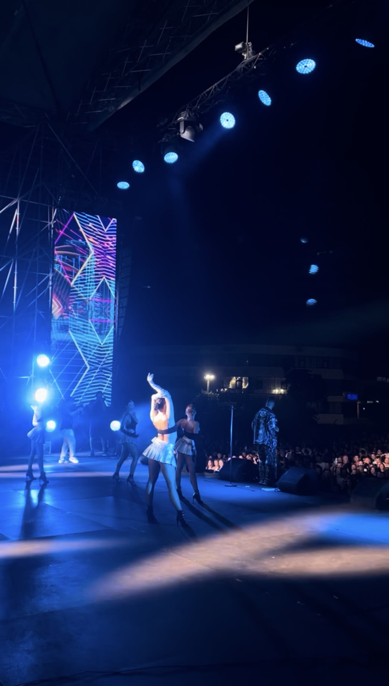 Dancing on stage
