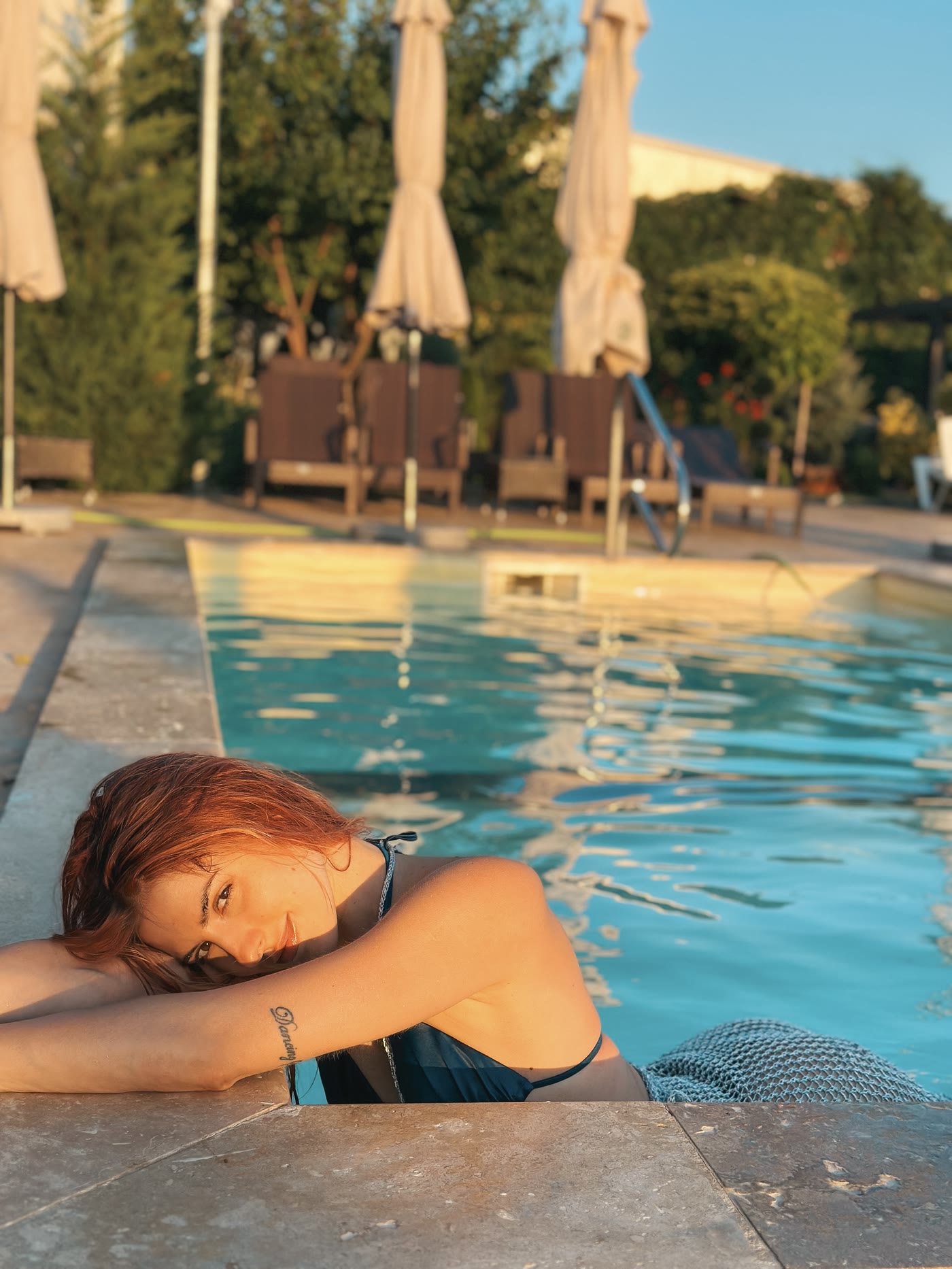 Pool at golden hour